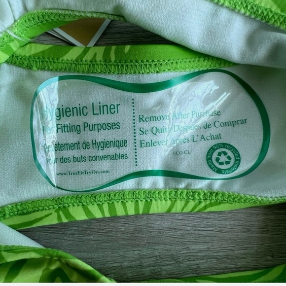 NWT Michael Kors Women's Classic Animal-Print Bikini Bottom Green Apple Large - Picture 5 of 6